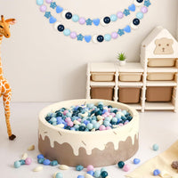 GOGOSO star, heart and moon ball pit balls in a pastel color mix with storage bag - view 16