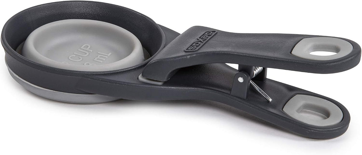 Dexas Popware for Pets Collapsible Klip Scoop - 1/2 Cup Capacity / Light Gray - image 3