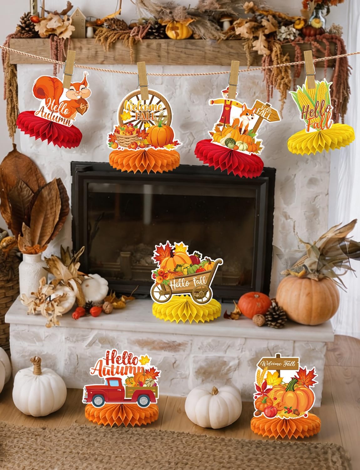 Halloween Table Decorations - 9 PCS Fall - image 3