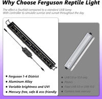 16-Inch LED UVB Reptile Light with Auto On/Off & Preset Day-Night - 39 INCH - image 4