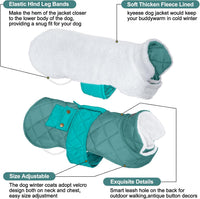 KYEESE Waterproof & Windproof Dog Coat for Small Dogs Puffer Jacket – Essentials for Dogs - Large / 10# Mist Blue - image 4
