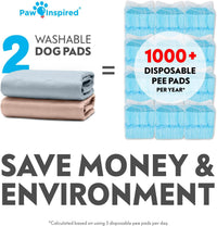 Paw Inspired Round Washable Pee Pads for Dogs - 36" (2 pack) - image 4