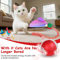 Interactive Cat Toys Smart Ball for Cats & Dogs! Now with 2 Rapid - Red1 - image 2