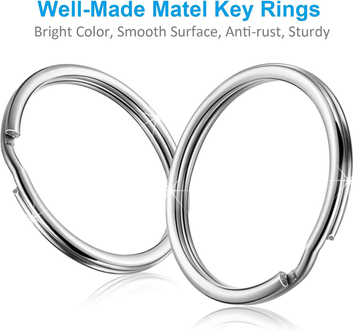 YHYZ Split Key ring Assorted, 5 Sizes - 1 / Alloy Steel - image 3