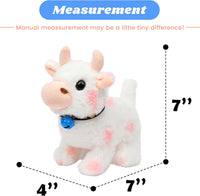 Hopearl Walking Gray Tabby Cat Interactive Electronic Pet Plush Kitty - Cow-Pink - image 2