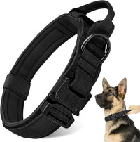 Tactical Dog Collar - Dog Collar with Control Handle for Medium Large Dogs – Essentials for Dogs - Black / M