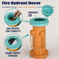 7.8" H Metal Potty Training Fire Hydrant for Dogs to Pee On Indoor - 16" blue & orange - image 4