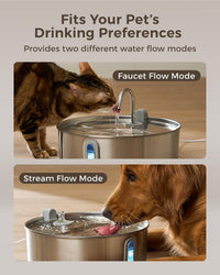 7L/236oz Stainless Steel Dog Water Fountain for Large Dogs & Cats – Essentials for Dogs - Silver / Water Fountain + 6 Filter + 6 Sponge - image 3