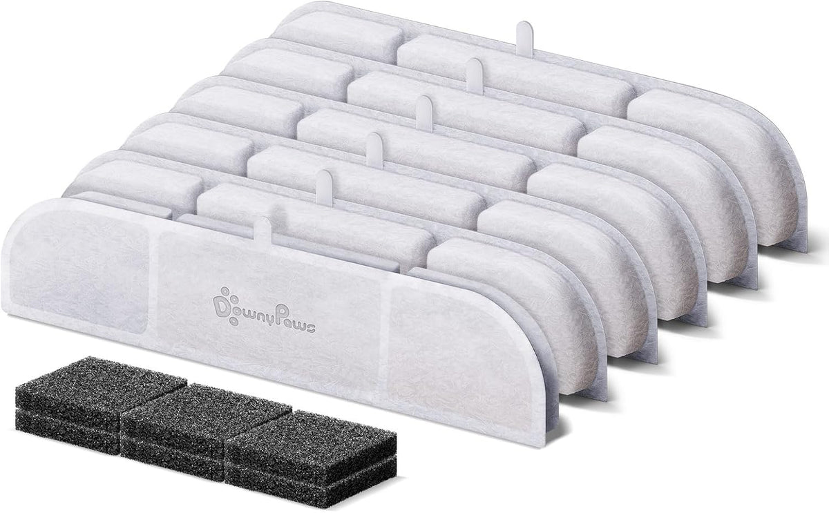 DownyPaws 6 Packs Replacement Filters for Battery Operated Cat Water - 6 Packs