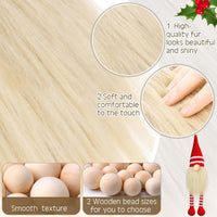 Tudomro 45 Pcs Halloween Gnome Beards for Crafting DIY Gnome Beard - White,beige,brown / 45 - image 4