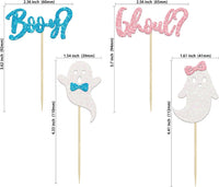 Gyufise Halloween baby shower cupcake toppers with Oh Baby ghost designs on picks - view 29