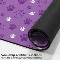Dog Food Mat, Absorbent Water Bowl Mats Cat Pet Feeding Placemats Pink 20 * 12 inch – Essentials for Dogs - LightPurple / 30"L x 17"W - image 3