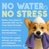 TropiClean Hypoallergenic Waterless Dog Shampoo | Dry Shampoo for Allergies & Sensitive Skin | Safe for Cats | Puppies & Kittens | No Rinse | 7.4oz