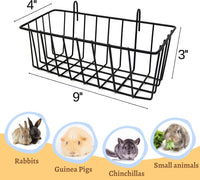 Rabbit Hay Feeder - 2Pcs Metal Hay Holder for Bunny & Guinea Pig – Essentials for Small Pets - image 2