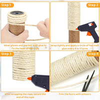 White Sisal Rope for Cat Tree and Scratching Post 5mm 1/5 Inch - White Φ5mm/0.2inch / 100FT - image 2