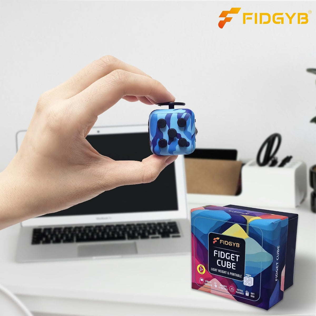 Cube Fidget Toy for Adults & Kids, Smooth - Camo - image 2