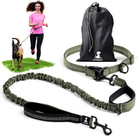 Active Pack Hands Free 2 Dogs Leash Medium & Large - Olive Green / 1 dog M/L