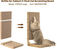 Zakkart 2-Pack L-Shaped Cat Scratching Board, Cardboard - Refill for Large 2PC - image 2