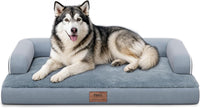 Orthopedic Washable Dog Bed with Bolster for Medium to Large Dogs – Essentials for Dogs - 45.0"L x 35.0"W x 8.0"Th / Grey
