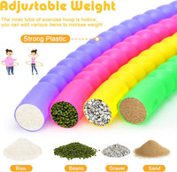 Vinsot plastic hoops for kids, 16 multicolor snap-together exercise hoops - view 11