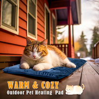 Kiroto Pet Heating Pad, Outdoor Heating Pad for Cats - M: 20"x16" / NavyBlue - image 2