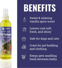 Pet Cologne, Long Lasting Scented Dog & Cat Deodorizing Spray - Vanilla - image 3