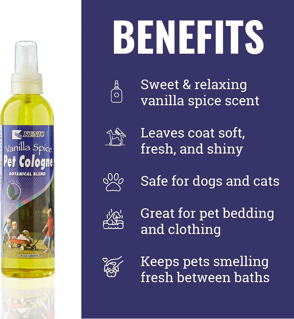 Pet Cologne, Long Lasting Scented Dog & Cat Deodorizing Spray - Vanilla - image 3
