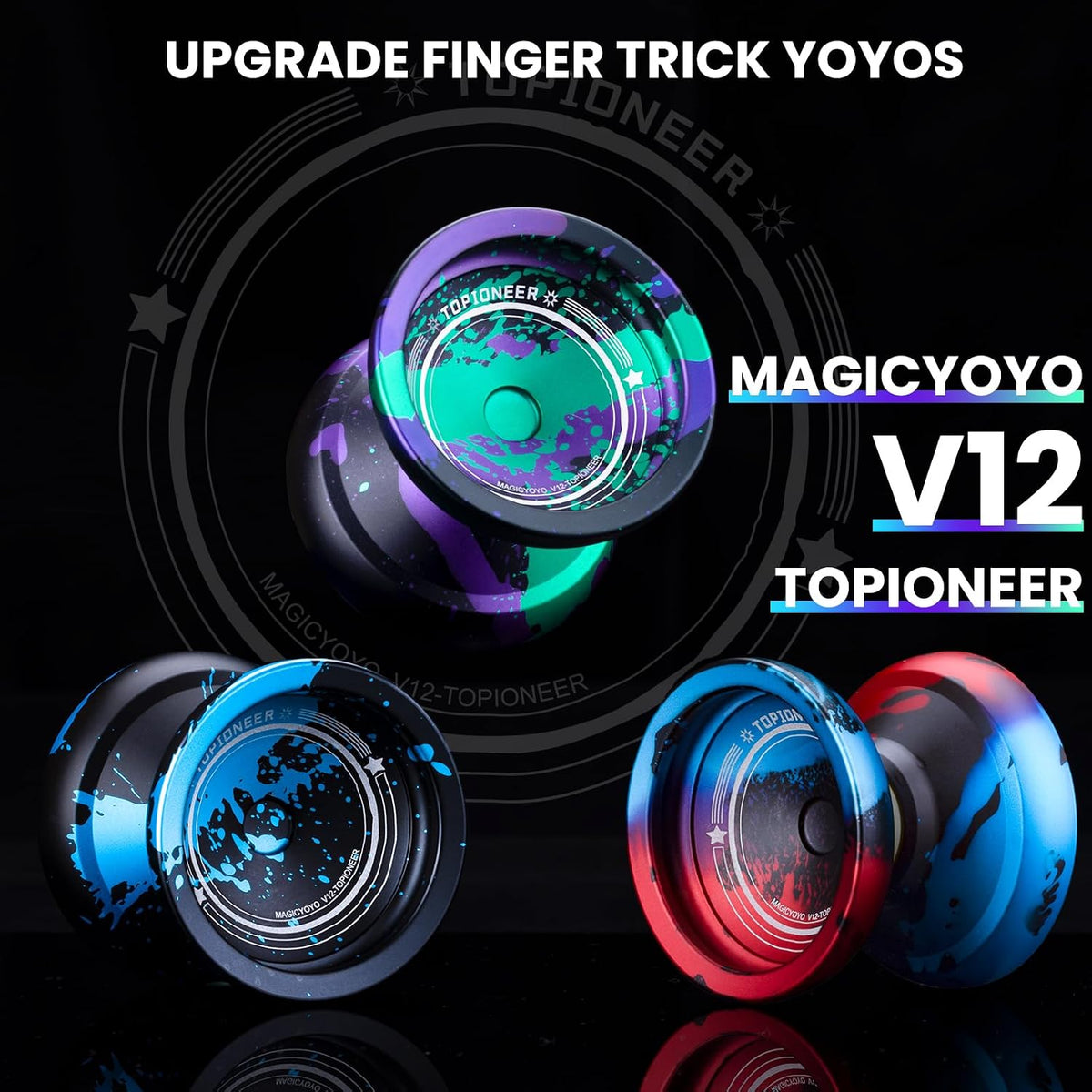 MAGICYOYO V12 Finger Spin Yoyo - Blue Green Purple - image 2