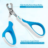 Large Dog Nail Clippers with Safety Guard to Avoid Over-Cutting Nails - Small - Angled - image 2