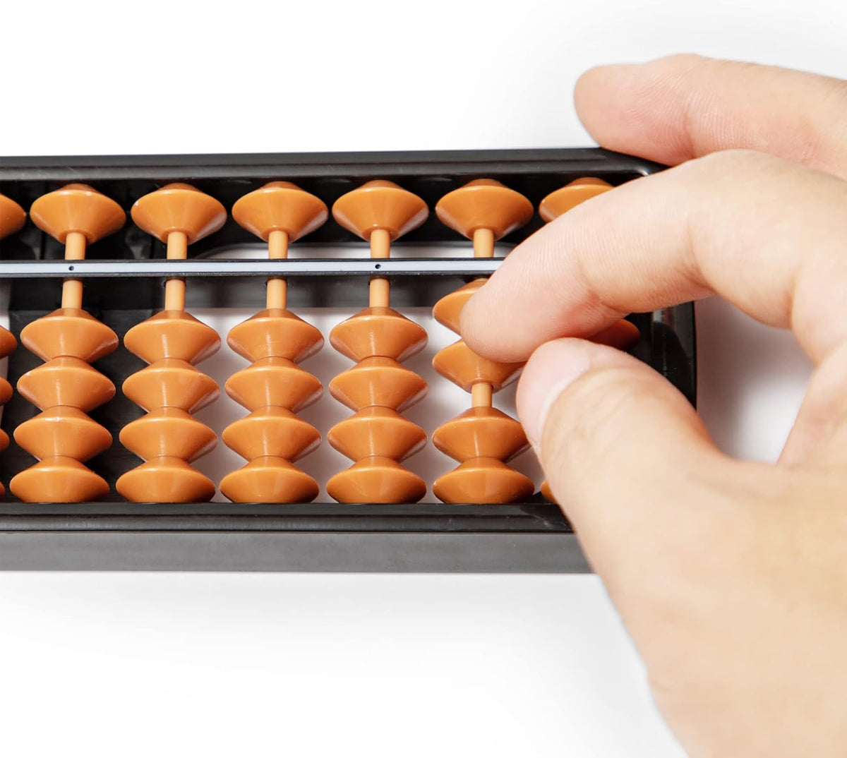 Black long Di fang 11-column soroban abacus calculator in ABS plastic - view 4