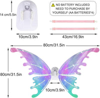 GOLDGE LED Electric Fairy Wings for Girls - Multicolored - image 4