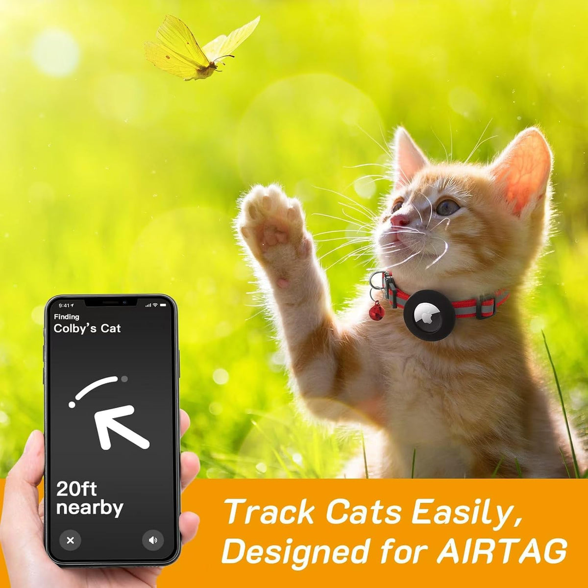 12 Pack Reflective-Breakaway Cat Collars with Bells - Adult Cat 7.5''-12.5'' (with 2 Airtag Holders) - image 3