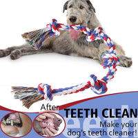 XIGOU Dog Rope Toys for Large Dogs Aggressive Chewers - Red / 5 Knots - image 4