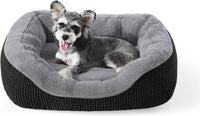 Medium Dog Beds for Medium Dogs Washable - S (20"x19"x6") / Black