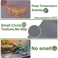 Reptile Carpet, Reptile Mat, Bearded Dragon - 1 PCS / Grey 24"×118" - image 4