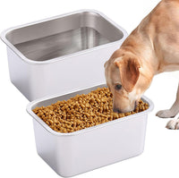 Stainless Steel Dog Water Bowl - 2 Pack-2 Gallon