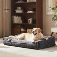 FURTIME XL Orthopedic Dog Bed Large Sized Dog - Grey / 38"L x 28"W x 8.5"Th