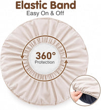 Dog Bed Covers Replacement Washable for Round & Donut Dog Bed 100% - Beige-30" x 30" x 9.8" - image 2