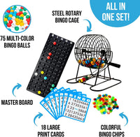 Regal Games Deluxe Bingo Game Set with Cage, Board, Balls - Deluxe 18 Card - image 3