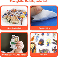 CHEFAN Noah's Ark Felt Board Bible Stories - Cain and Abel & Other 3 Bible Stories Set - image 4