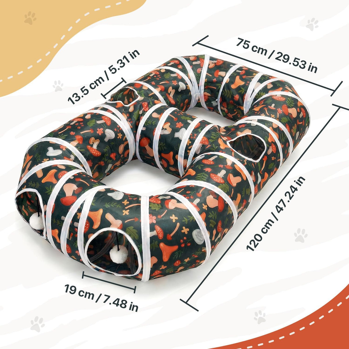 Cat Tunnel for Indoor Entertainment - 8-shaped - image 2