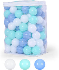 Ball Pit Balls Pack of 100 200 500 - Blue+Blue+White / 100 balls