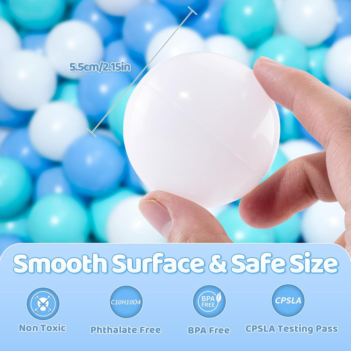 MoonxHome Ball Pit Balls for Toddlers - M-green&blue / 200 - image 4