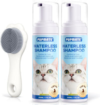Cat Waterless Shampoo with Brush - 2 × 7 fl oz + 1 Brush