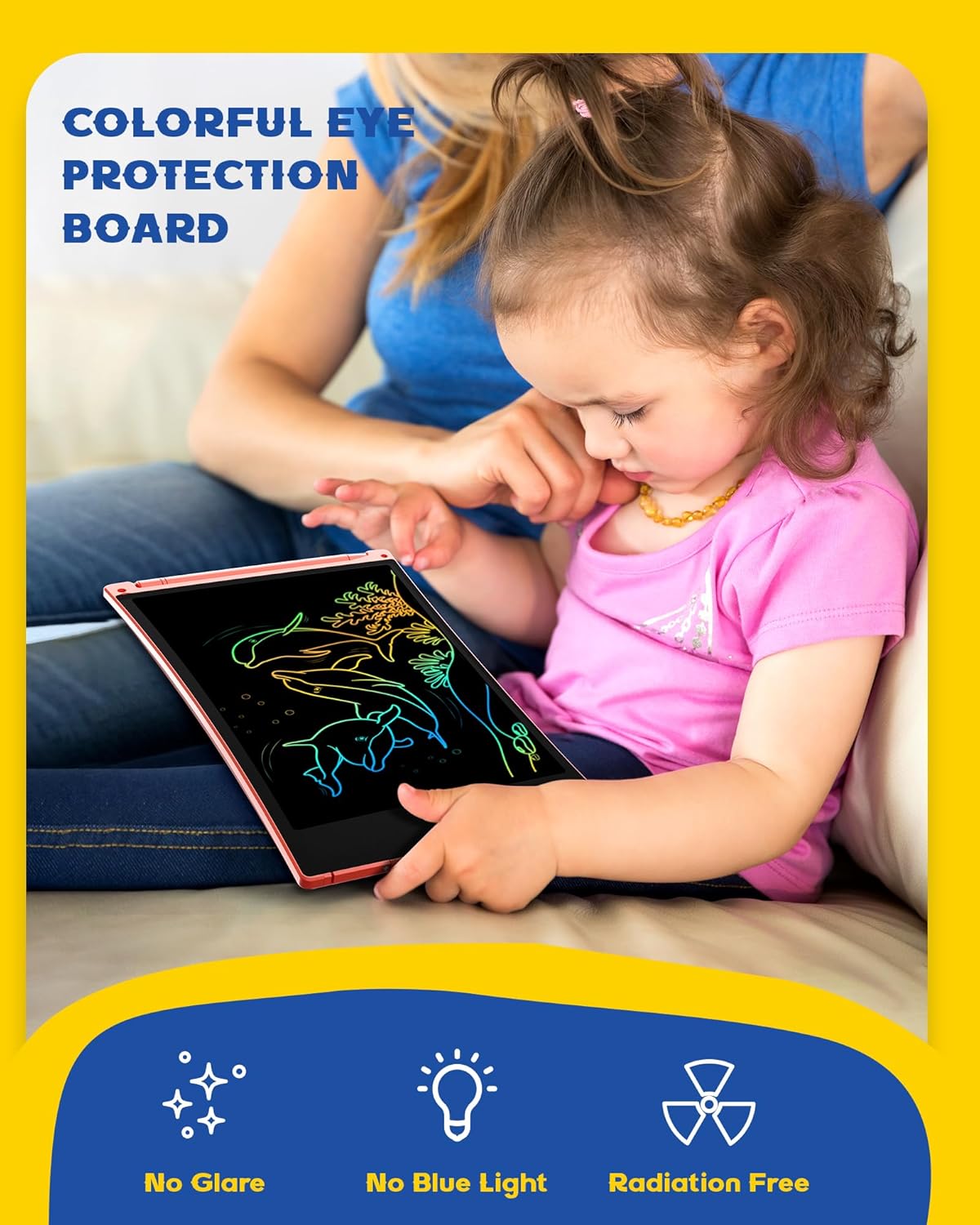 bravokids 2 Pack LCD Writing Tablet with Stylus - Blue*12+pink*12 / 8.5 inch - image 2