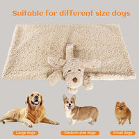 Heartbeat Toy Puppy Heartbeat Blanket for Dog Anxiety Relief, Heartbeat Stuffed Animal for Puppy Calming Aid Behavioral Aid, Comfort Cuddle Toy for Dogs Cats Pets…