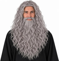 Grey Wizard Wig and Beard