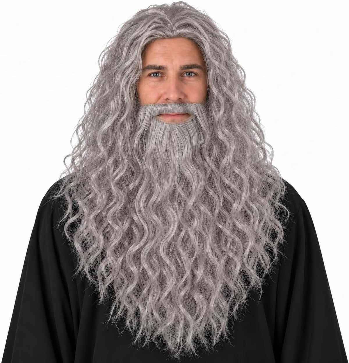 Grey Wizard Wig and Beard