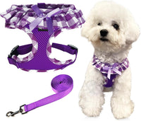 SuperBuddy Upgraded Soft Mesh Dog Harness - L (Neck Girth 15"; Chest Girth: 18.1"-24") / Purple-2