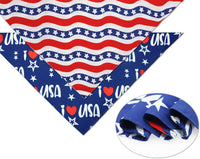 Halloween Dog Bandanas, Pumpkin and Cute Ghost Pet Scarf - Patriotic Dog Bandana - image 3